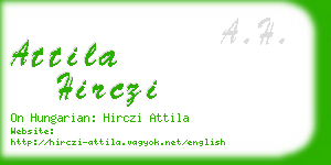 attila hirczi business card